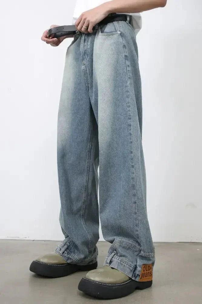 Men's Washed Loose Jeans with Pockets - Update AvenueTrendsi100400618249033100400618249033Men's Washed Loose Jeans with PocketsMedium