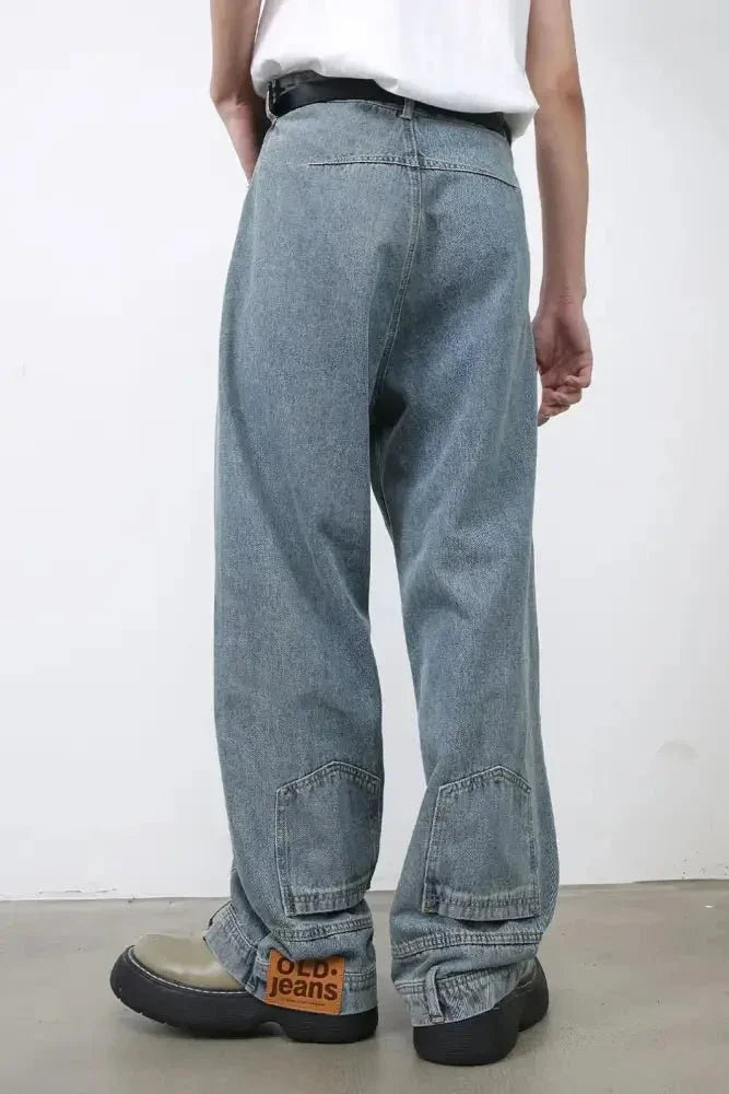 Men's Washed Loose Jeans with Pockets - Update AvenueTrendsi100400618249033100400618249033Men's Washed Loose Jeans with PocketsMedium