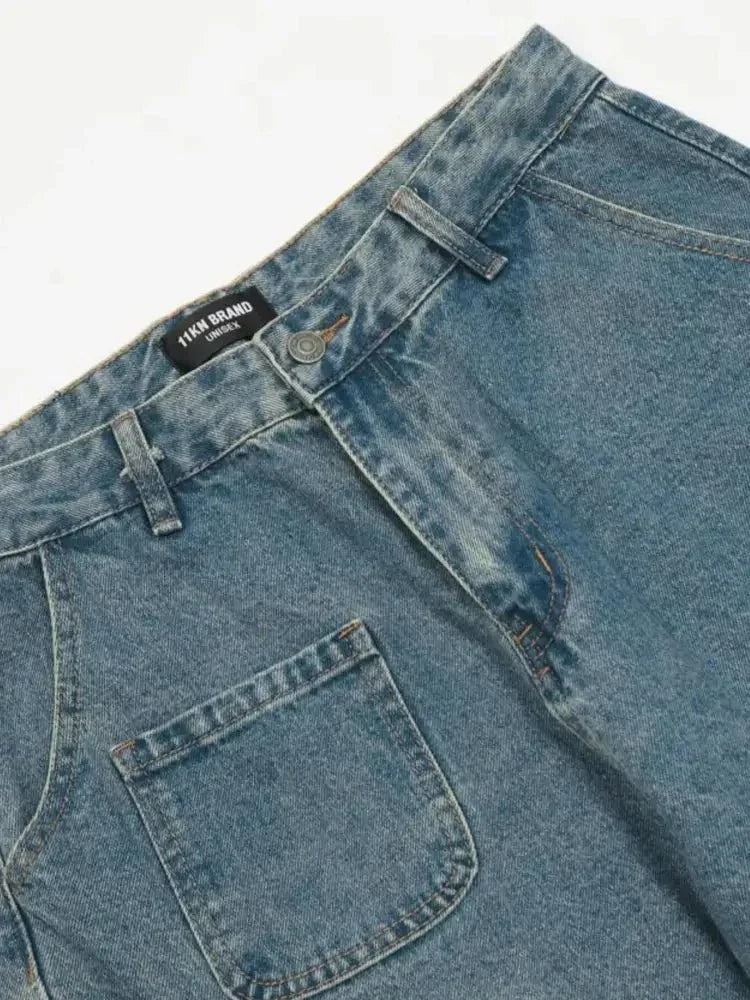 Men's Washed Multi - Pocket Cargo Jeans - Update AvenueTrendsi100400083798421100400083798421Men's Washed Multi - Pocket Cargo JeansVintage Blue