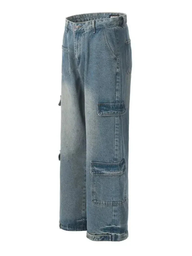Men's Washed Multi - Pocket Cargo Jeans - Update AvenueTrendsi100400083798421100400083798421Men's Washed Multi - Pocket Cargo JeansVintage Blue