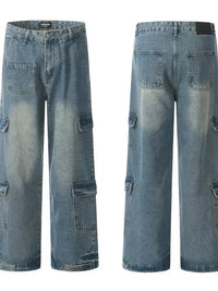 Men's Washed Multi - Pocket Cargo Jeans - Update AvenueTrendsi100400083798421100400083798421Men's Washed Multi - Pocket Cargo JeansVintage Blue
