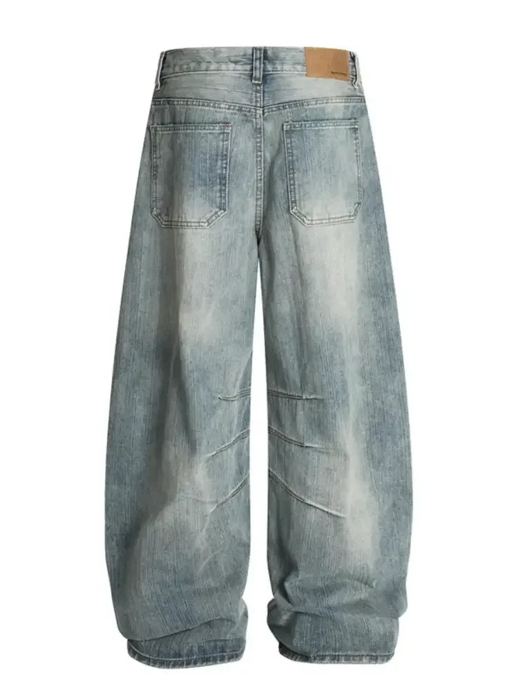 Men's Washed Relaxed Fit Baggy Jeans
