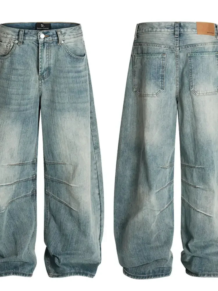 Men's Washed Relaxed Fit Baggy Jeans