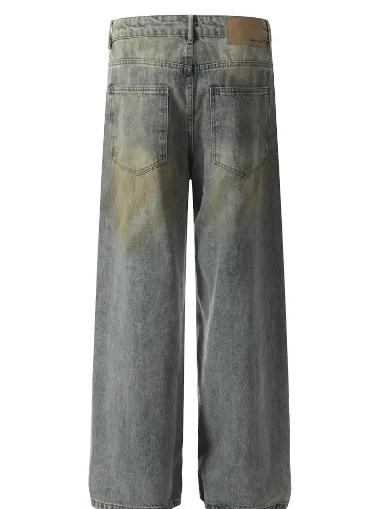 Men's Washed Relaxed Fit Denim Jeans