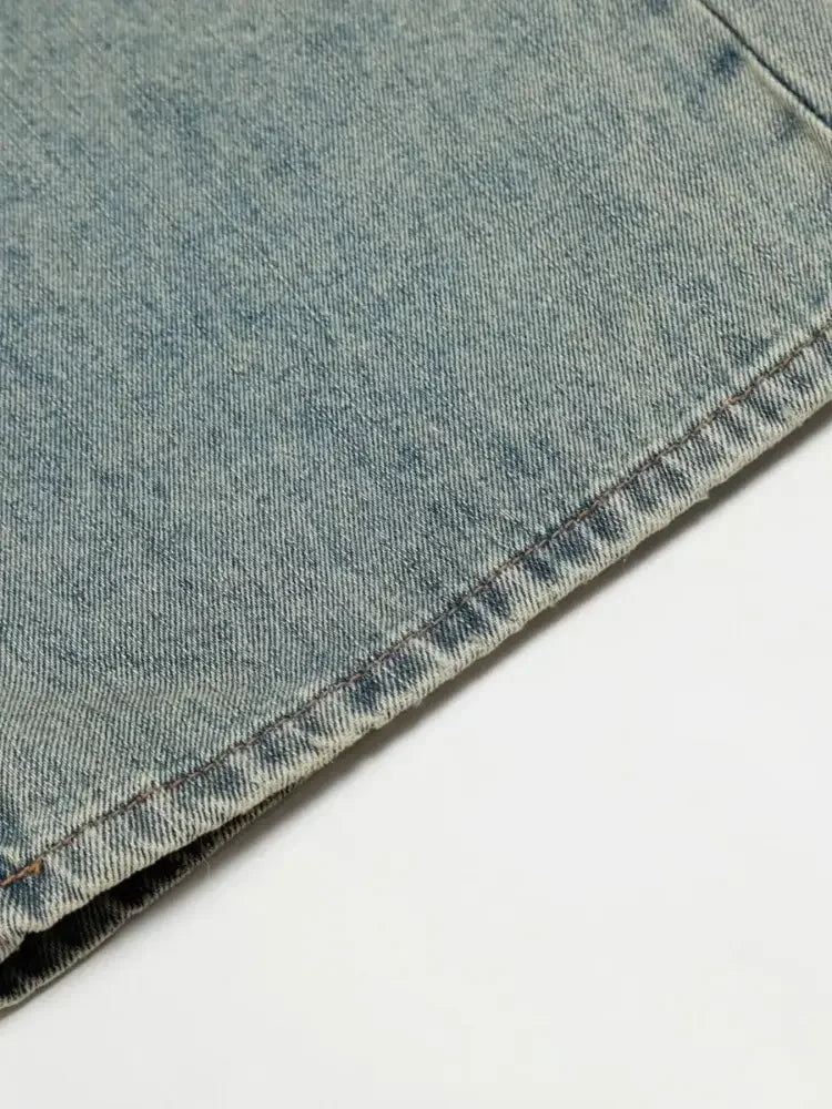 Men's Washed Relaxed Fit Denim Jeans