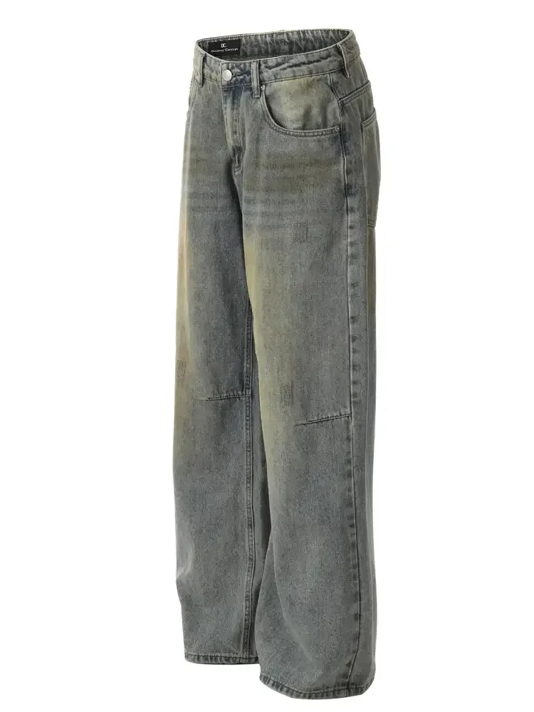 Men's Washed Relaxed Fit Denim Jeans