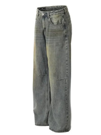 Men's Washed Relaxed Fit Denim Jeans