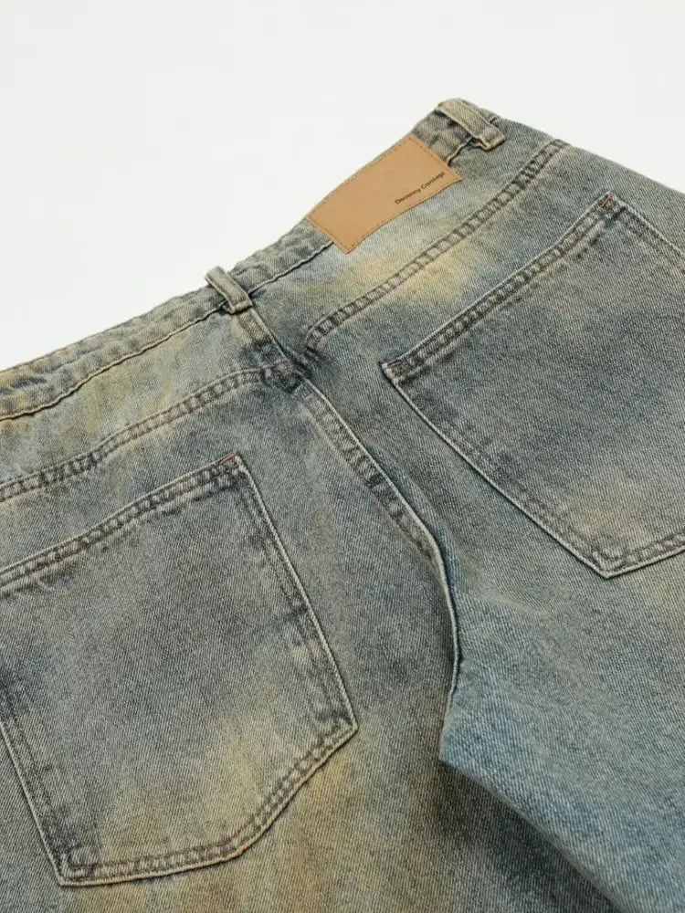 Men's Washed Relaxed Fit Denim Jeans