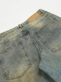 Men's Washed Relaxed Fit Denim Jeans