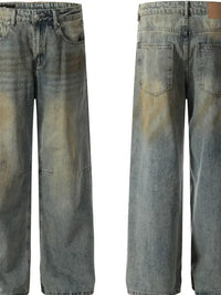 Men's Washed Relaxed Fit Denim Jeans
