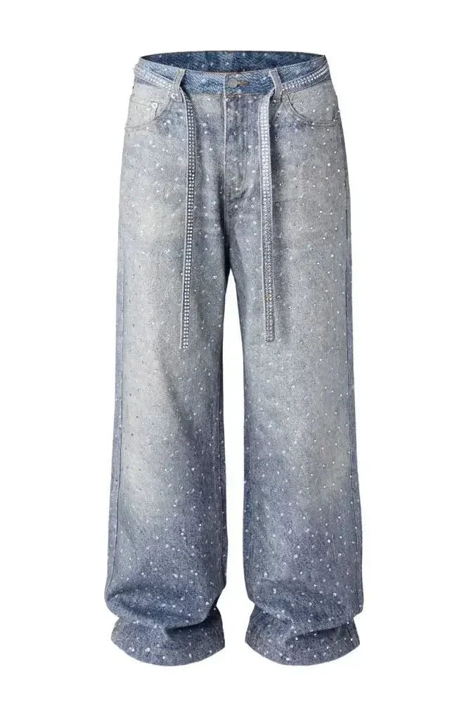Men's Washed Rhinestone Jeans with Rhinestone Belt - Update AvenueTrendsi100400245441295100400245441295Men's Washed Rhinestone Jeans with Rhinestone BeltMedium