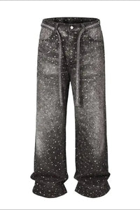 Men's Washed Rhinestone Jeans with Rhinestone Belt - Update AvenueTrendsi100400245445360100400245445360Men's Washed Rhinestone Jeans with Rhinestone BeltDark