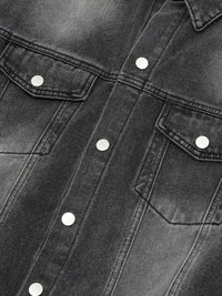 Men's Washed Short Sleeve Denim Shirt