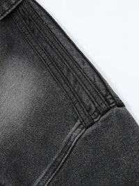 Men's Washed Short Sleeve Denim Shirt