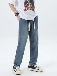 Men's Washed Straight Jeans