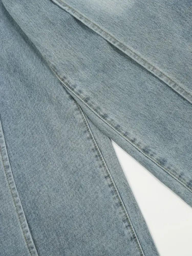 Men's Washed Straight Jeans with Side Zipper - Update AvenueTrendsi100400039083968100400039083968Men's Washed Straight Jeans with Side ZipperBlue