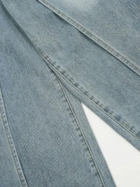 Men's Washed Straight Jeans with Side Zipper - Update AvenueTrendsi100400039083968100400039083968Men's Washed Straight Jeans with Side ZipperBlue
