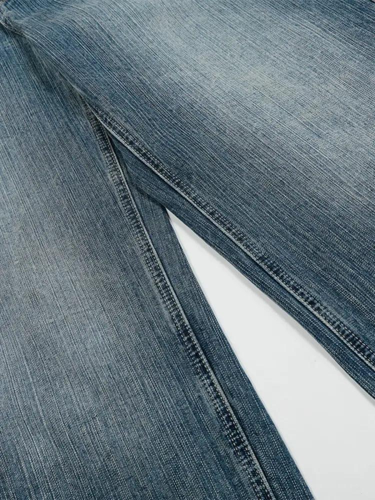 Men's Washed Straight Jeans with Studded Decor - Update AvenueTrendsi100400272050188100400272050188Men's Washed Straight Jeans with Studded DecorBlue
