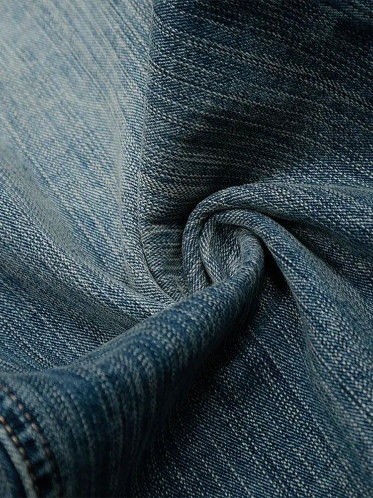 Men's Washed Straight Jeans with Studded Decor - Update AvenueTrendsi100400272050188100400272050188Men's Washed Straight Jeans with Studded DecorBlue