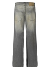 Men's Washed Straight Leg Jeans