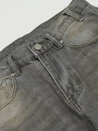 Men's Washed Straight Leg Jeans