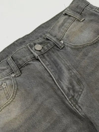 Men's Washed Straight Leg Jeans