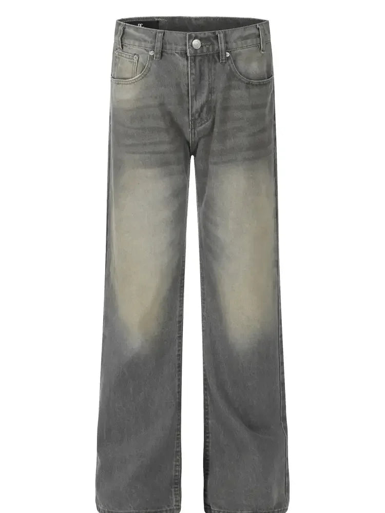 Men's Washed Straight Leg Jeans