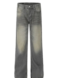Men's Washed Straight Leg Jeans