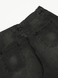 Men's Washed Wide-Leg Baggy Jeans