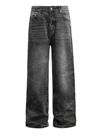 Men's Washed Wide Leg Baggy Jeans