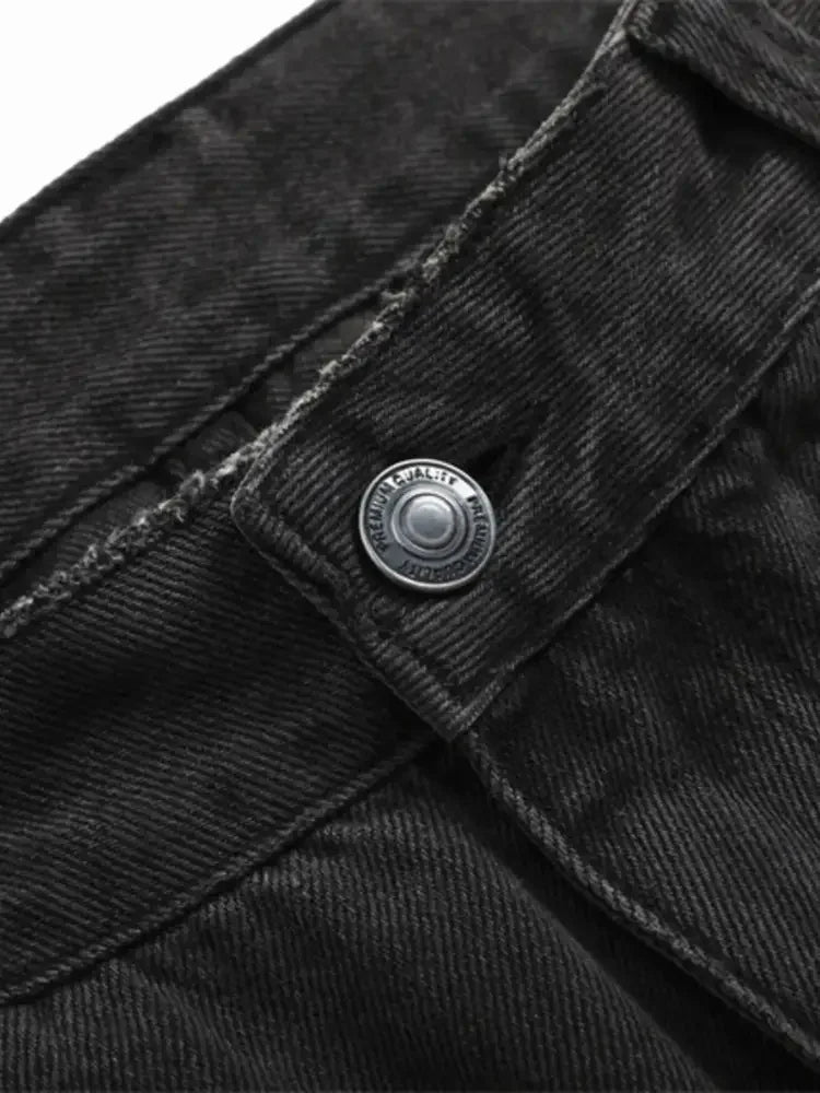 Men's Washed Wide Leg Jeans