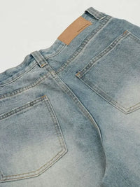 Men's Washed Wide Leg Jeans