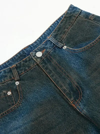 Men's Washed Wide Leg Jeans