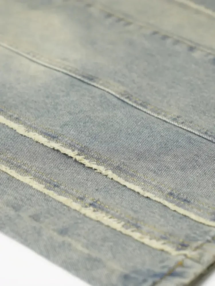 Men's Washed Wide Leg Jeans