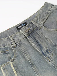 Men's Washed Wide Leg Jeans
