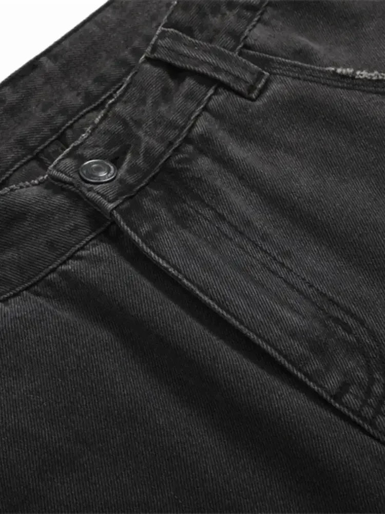 Men's Washed Wide Leg Jeans