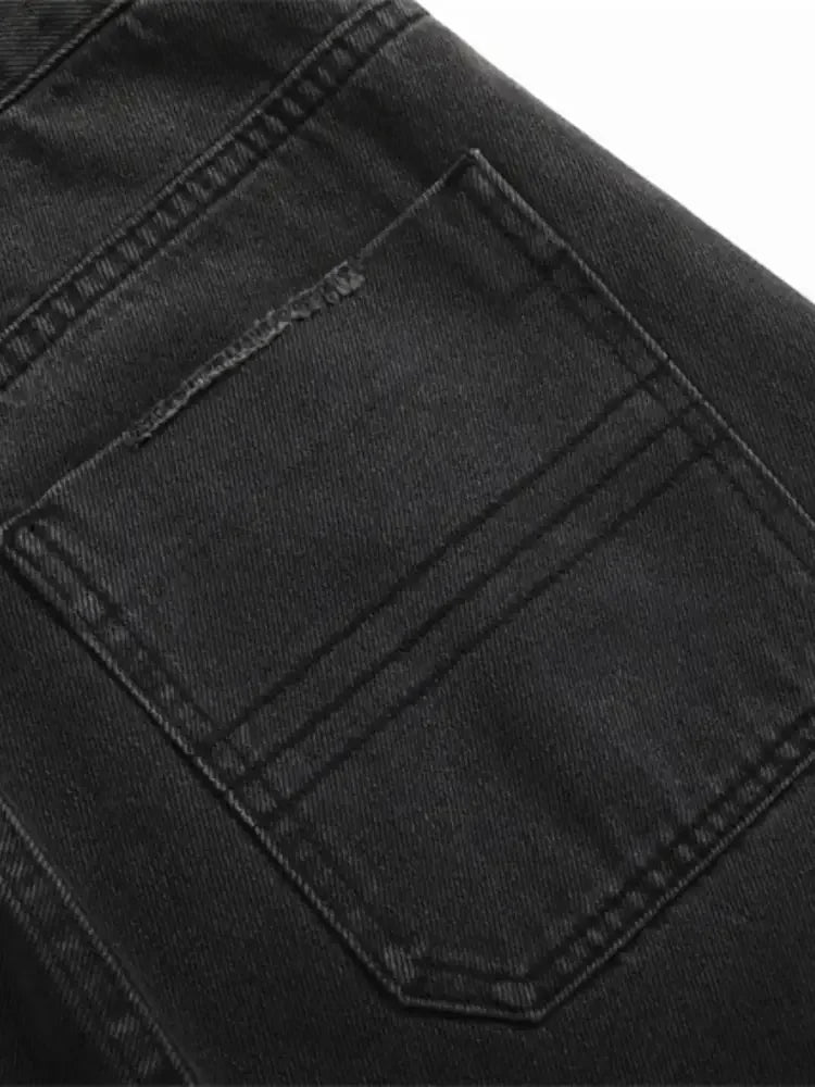 Men's Washed Wide Leg Jeans