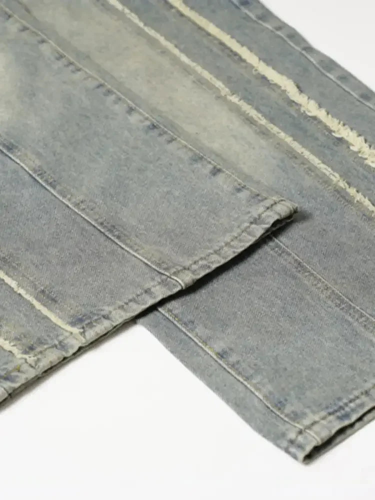 Men's Washed Wide Leg Jeans