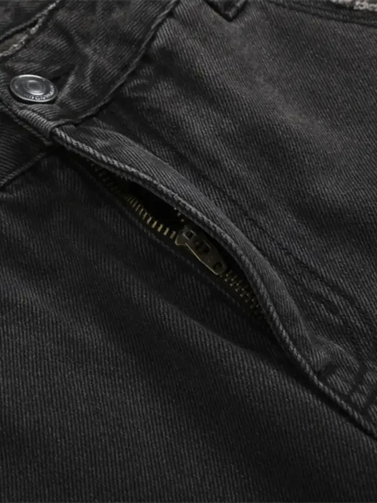 Men's Washed Wide Leg Jeans