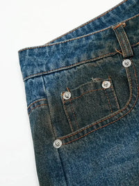 Men's Washed Wide Leg Jeans