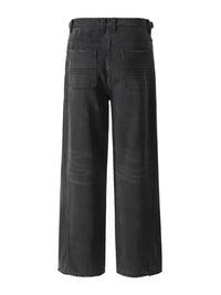 Men's Washed Wide Leg Jeans