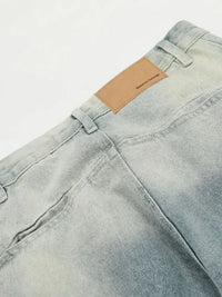 Men's Washed Wide Leg Jeans