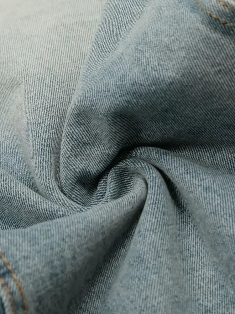 Men's Washed Wide Leg Jeans