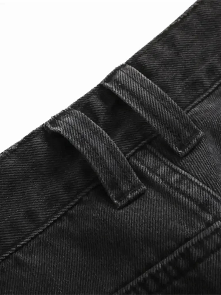 Men's Washed Wide Leg Jeans