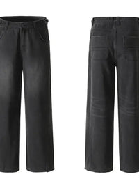 Men's Washed Wide Leg Jeans
