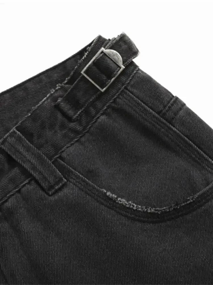 Men's Washed Wide Leg Jeans