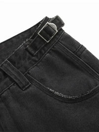 Men's Washed Wide Leg Jeans