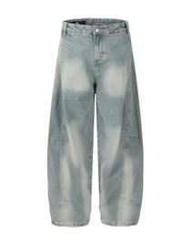 Men's Washed Wide Leg Jeans