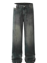 Men's Washed Wide Leg Jeans
