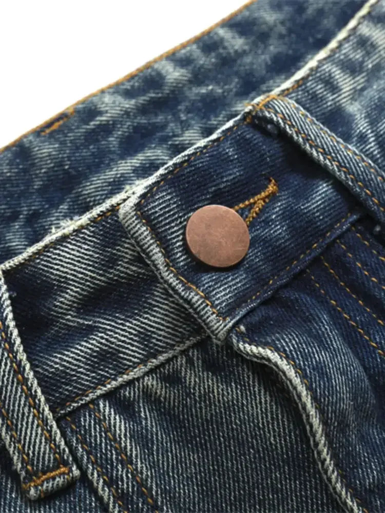 Men's Washed Wide Leg Jeans